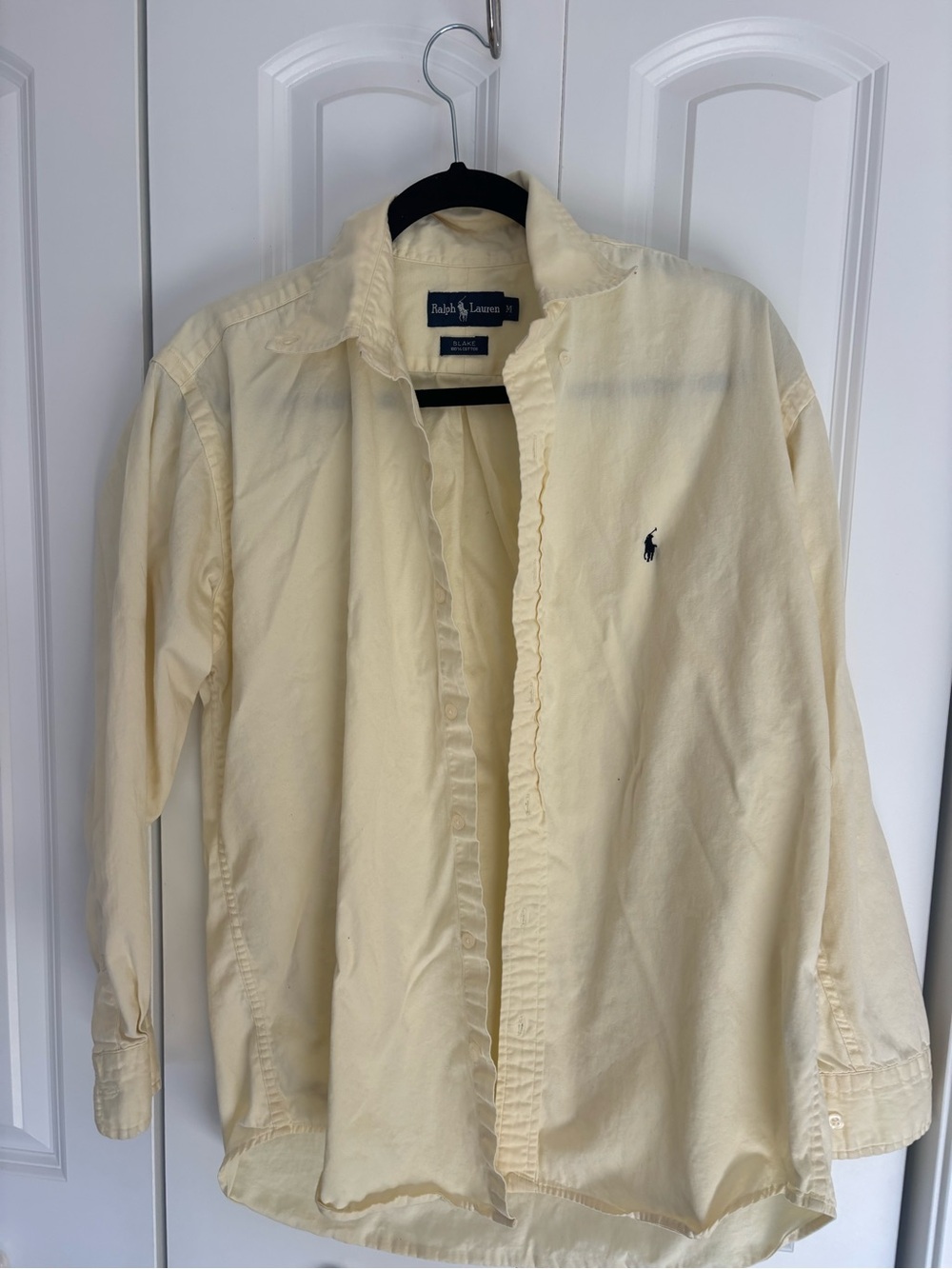 Ralph Lauren Blake Men’s M Yellow 100% Cotton Button Down Pony Shirt